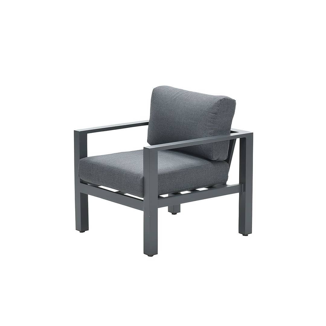 Garden Impressions Bianca lounge fauteuil - carbon black/ mystic grey