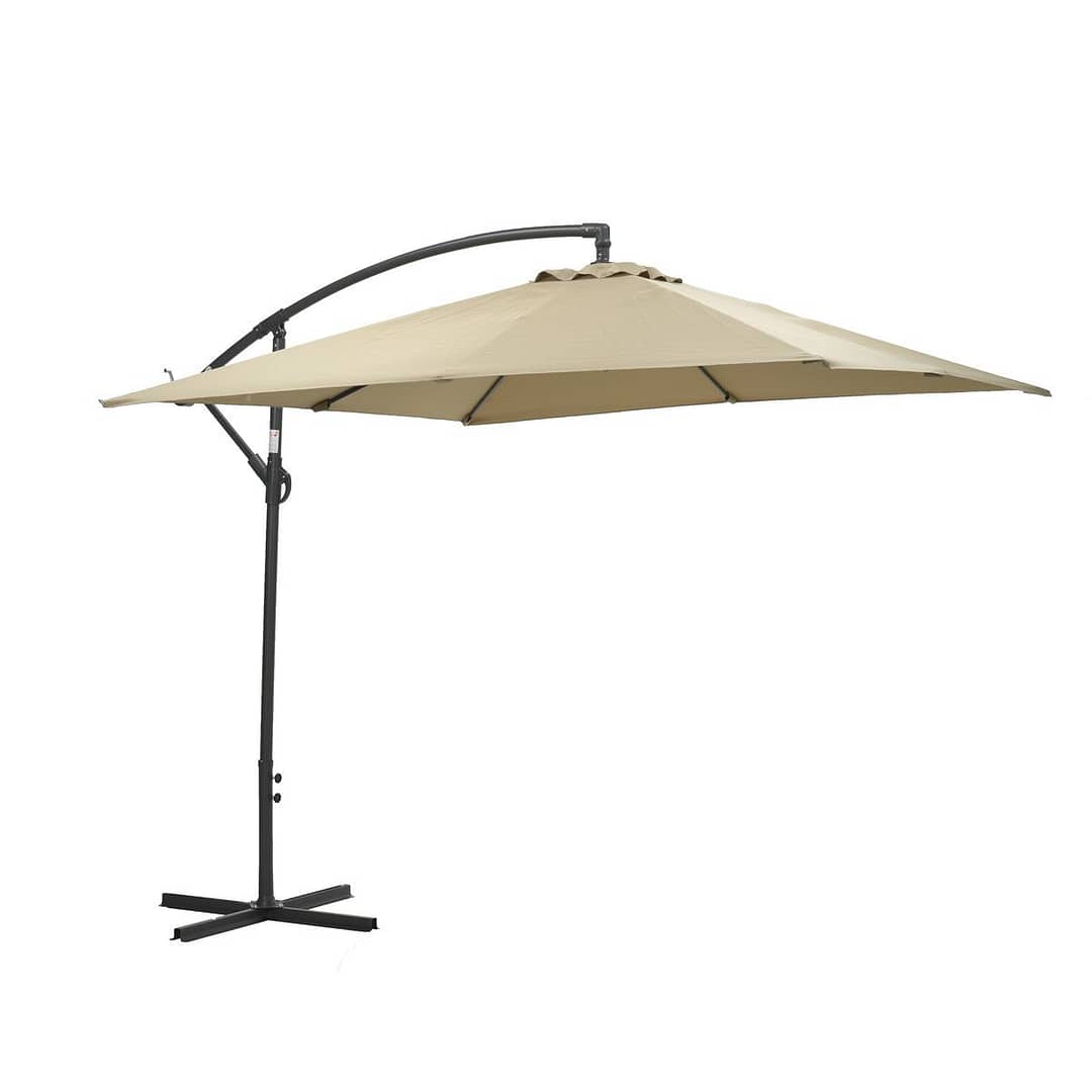 Garden Impressions Corfu parasol 250x250 - carbon black/ taupe