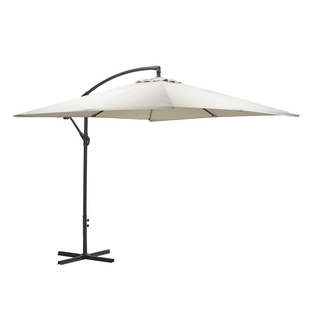 Garden Impressions Corfu parasol 250x250 - carbon black/ sand