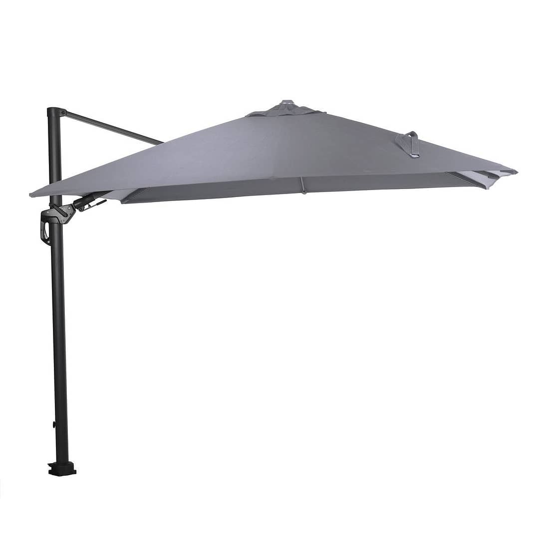 Garden Impressions Hawaii Lumen parasol 300x300 - carbon black/ licht grijs