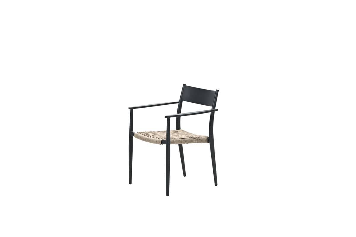 Garden Impressions Richmond dining fauteuil - carbon black - natural