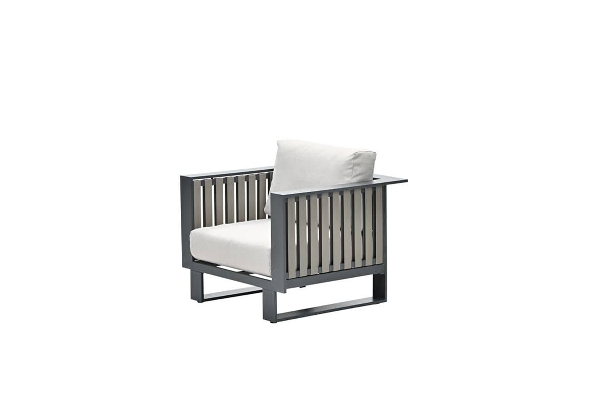 Garden Impressions Bologna lounge fauteuil - carbon black - taupe