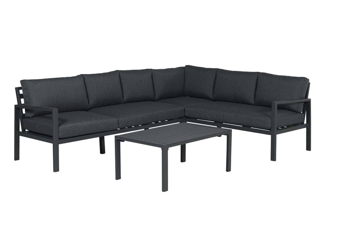 Garden Impressions Lexinton loungeset 4-delig - carbon black/ reflex black