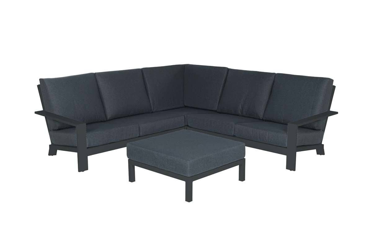 Garden Impressions Lincoln loungeset 4-delig - carbon black/ reflex black