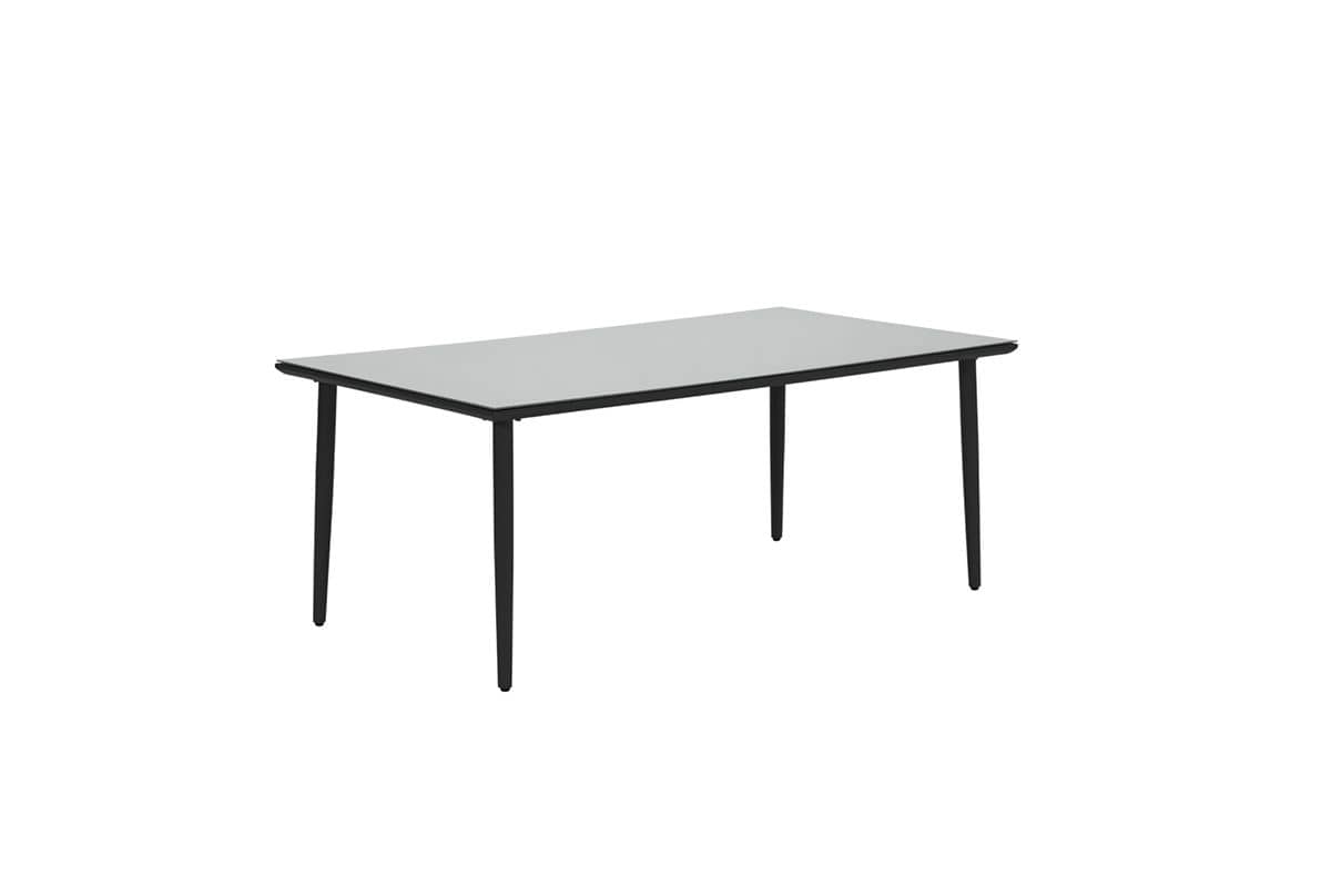 Perth dining tafel 180x100 - carbon black/ dark grey