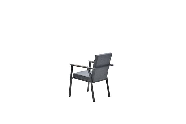 Catania dining fauteuil - carbon black - antraciet texfiber - light teak vironwood - Afbeelding 2