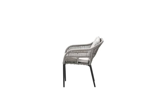 Garden Impressions Pescara dining fauteuil - carbon black - rope taupe - Afbeelding 2