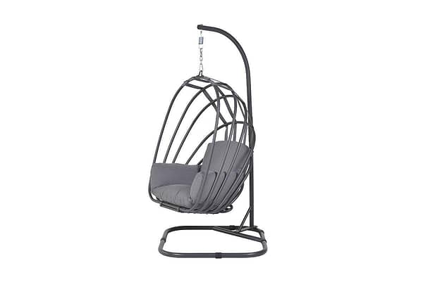 Garden Impressions Suez foldable swing chair -carbon black/ licht grijs