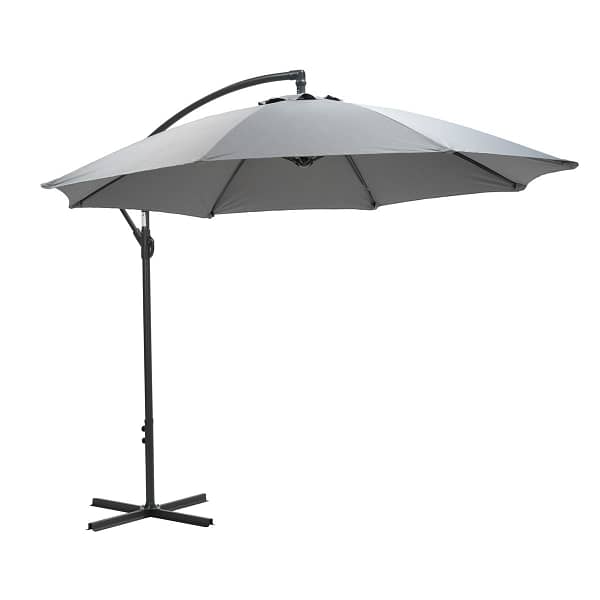 Garden Impressions Athene parasol Ø300 - carbon black/ licht grijs