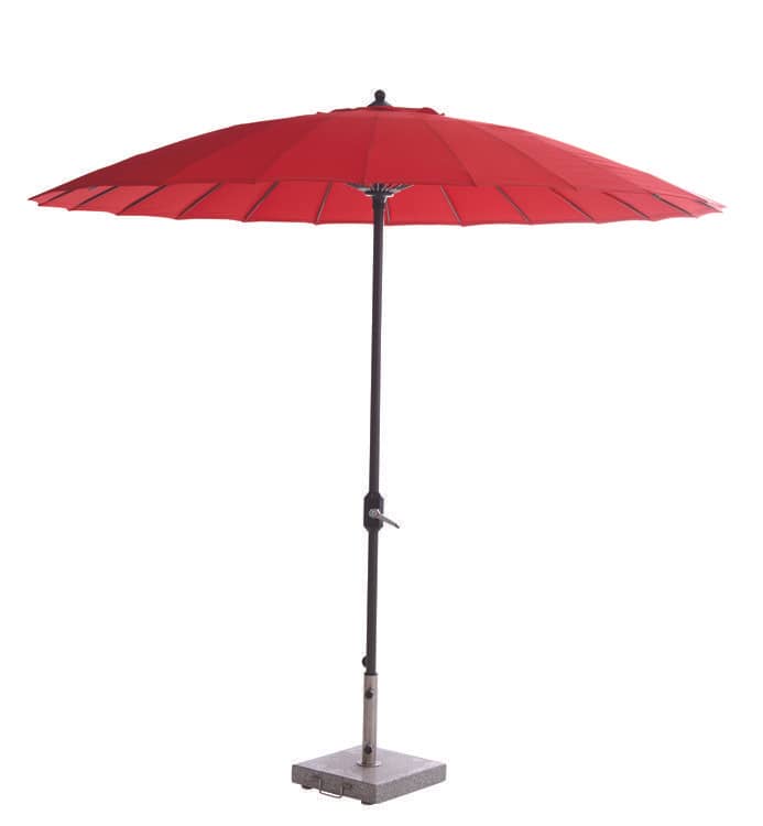 Garden Impressions Manilla parasol Ø250 - carbon black/ rood