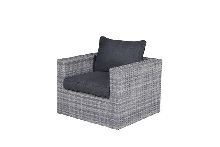 Garden Impressions Menorca lounge fauteuil - cloudy grey /refblack