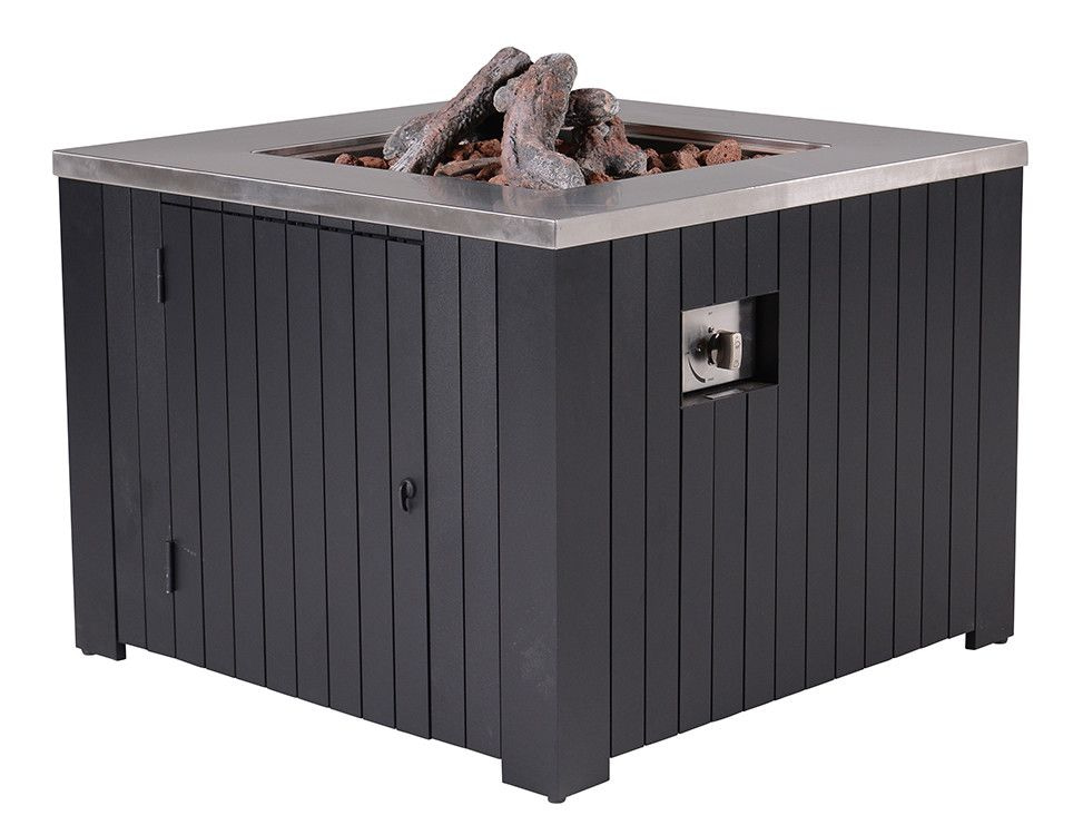 Garden Impressions Cozy Living sfeerhaard Faro - carbon black alu/ 60x60